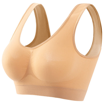 plus size Underwear Women's Small Chest Push-up chubby girl Non-rims Yoga Sports Bra Thin Padded Sexual Beauty Vest