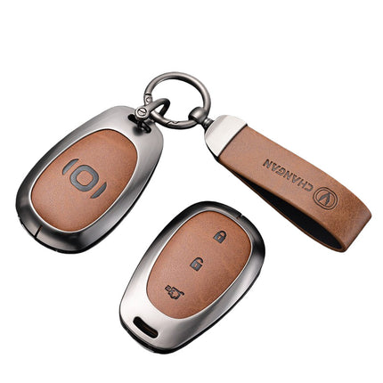 Suitable for Changan Car Key Cover Qiyuan A07 Dark Blue Cs75Plus Package Yidong Waxy Corn Shell X5 Auchan Unit