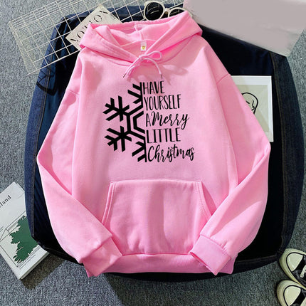 HAVE YOURSELE snowflake printed hooded hooded vests autumn and winter European and American men's and women's jackets foreign trade cross-border