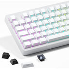 White side-engraved translucent keycap box - comes with key puller
