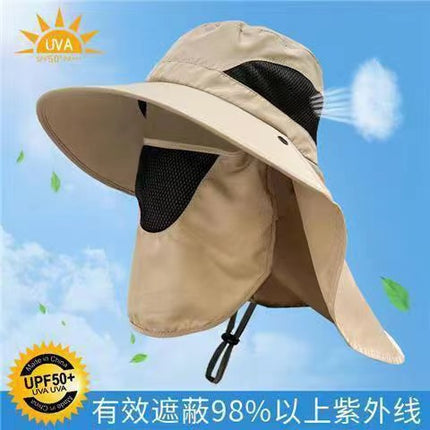 Sunscreen Men's Summer Fishing Hat Face Covering Fisherman Hat UV Protection Sun Hat Outdoor Sun Hat