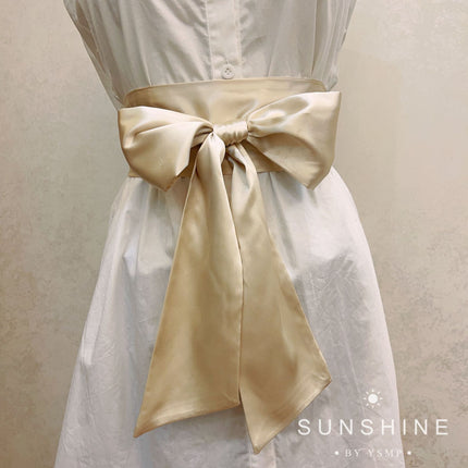 Bow Tight Waist Belt dress Decorative Strap Women's Skirt Waist Cover Wide Belt