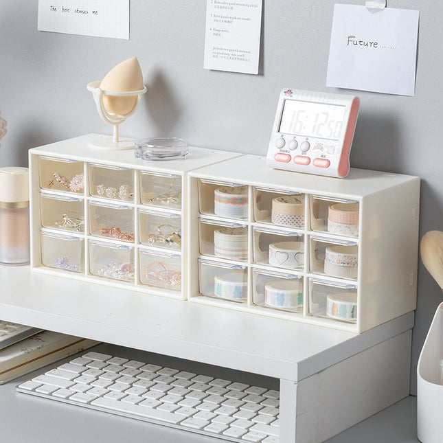 Four Six Nine Palace Storage Box Desktop Small Drawer Mini Hand Account Cute Dormitory Rack Daily Storage Box