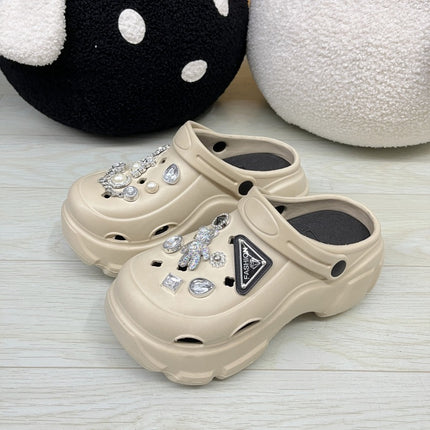 Cross-Border Upgraded Eva Outer Wear Thick-Soled Clogs, Soft and Wear-Resistant, High-Soled,  Garden Shoes Wholesale