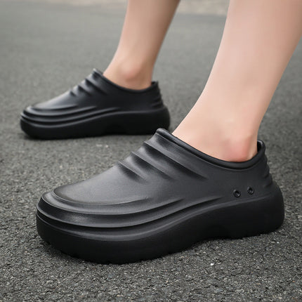 [Factory Direct Approval] Popular Chef Shoes Men's Kitchen Shoes Oil-Proof, Non-Slip, Waterproof Thick-Soled Large Size Rain Boots Work Shoes