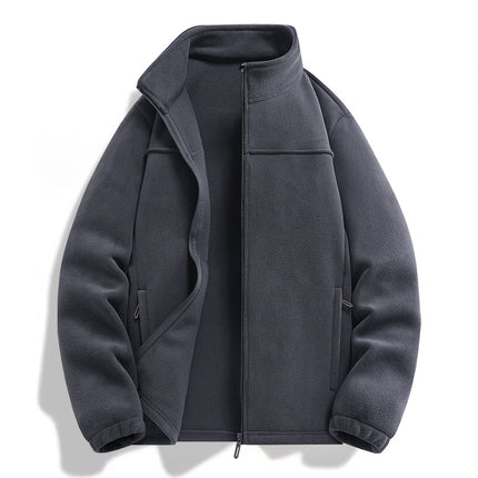 Autumn and Winter New Style Fleece Jackets for Men and Women, Fleece-Lined, Thickeneded, Warm and Breathable Polar Fleece Double-Sided Fleece Jackets for Couples