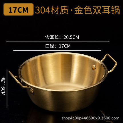 304 stainless steel bowl double ear bowl salad bowl snacks French fries fried chicken nuggets plate hot pot sauce bowl cooking bowl