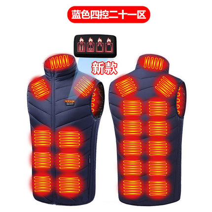 Cross-border Explosions Winter Heating Vest Three-gear Intelligent Adjustment USB Power Supply Cold-resistant Warm Heating Clothing for Men and Women
