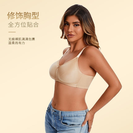 Amazon Cross-Border Wireless Plus-Size Bra for Large Busts, European and American Style, Thin Post-Surgery Bra