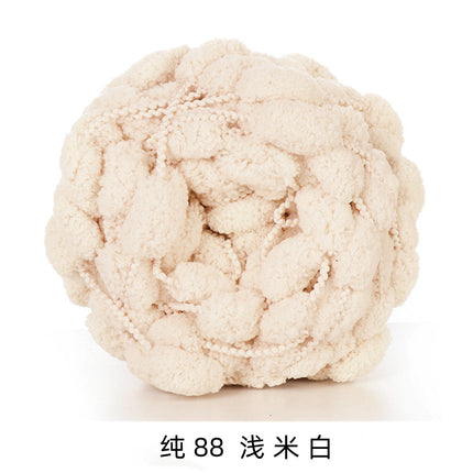 Big ball ball coarse wool round thread loop crochet sofa cushion carpet cushion handmade DIY woven material bag