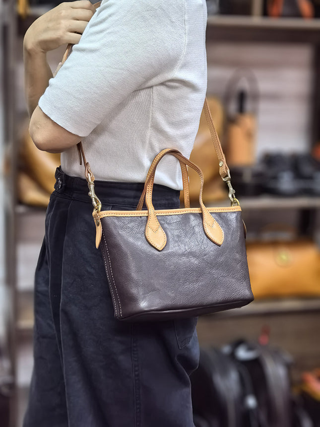 Genuine Leather Basket Bag / Sac Panier Cuir Véritable