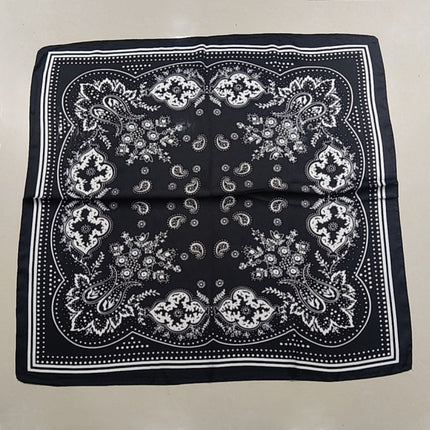 Simulated Silk Printed Silk Scarf for Women, Korean Cashew Leopard Print Headscarf, Four-Season Scarf, Professional Scarf Wholesale