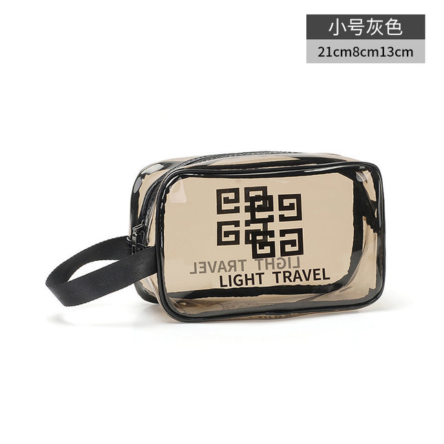 PVC Transparent Wash Bag Dry and Wet Separated Double Layer Portable Travel Waterproof Fitness Swimming Cosmetic Bag Storage Bag for Women