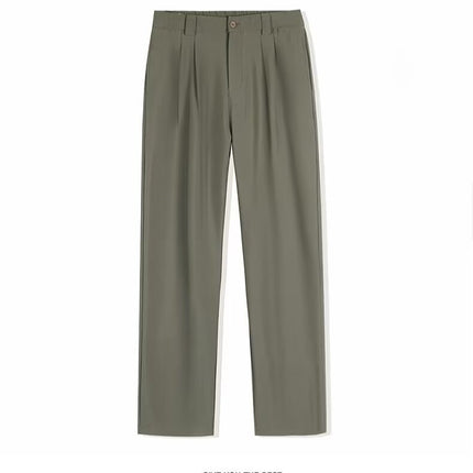 High-Quality Semi-Elastic Summer Thin Straight Loose Drape Sports Dance Floor-Length Pants Unisex Trousers Dress Pants