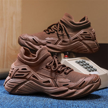 Summer New Men's Lightweight Running Shoes Octopus Socks Shoes Mecha Shoes Sports Mesh Breathable Fly Knit Men's Shoes