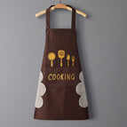 Knife and fork [hand wiping style] coffee color