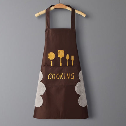 Logo advertising custom apron waterproof and oil-proof pvc kitchen cooking custom waist household a wholesale