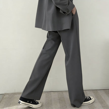 Women's Suit Pants Spring and Autumn 2026 New Korean Style Trendy Design Niche Casual Black Suit Set