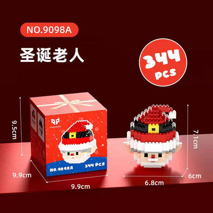 What is the cross-border Christmas building block ball micro-particle assembly puzzle snowman Christmas tree ornaments boys and girls gifts