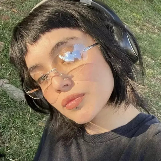Frameless Futuristic Glasses Y2K Millennium Sexy Style Sunglasses Retro Ins Women's Fashion Sunglasses Men's Manufacturer Wholesale