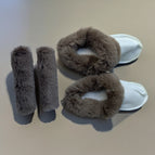 [long hair] brown + long shoelace covers / 22-23 without shoes