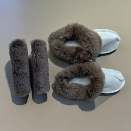 Cave Shoes Plush Liner Fits Cross Card Luo Winter and Winter Snow House Puffs with Velvet Cotton Shoe Cover