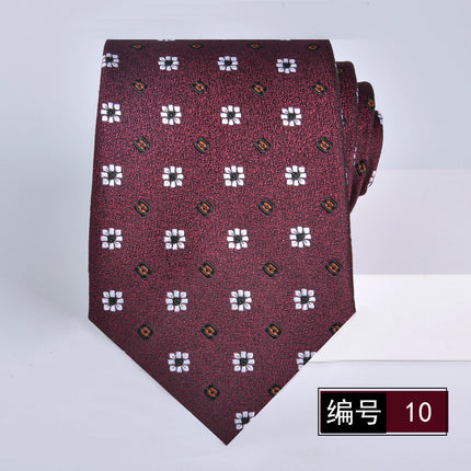 Tie men's formal wear business wine red bridegroom wedding jacquard hand fight 8cm administrative professional New in stock