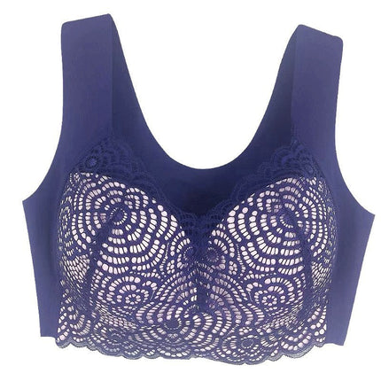 Thin Large-Size Foreign Trade Bra with Beautiful Back Design, Seamless Underwear for Plus-Size Women, Vest-Style Push-Up Bra That Makes Big Breasts Appear Smaller, Direct Sales
