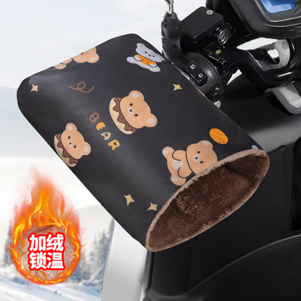 Electric Motorcycle Gloves, Winter Waterproof and Warm Handlebar Covers, Battery Car Tram Covers, Cycling Anti-Slip Cycling Covers