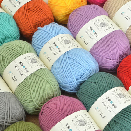 6 Strands of Milk Cotton Wool Ball, Medium Thick Thread Ball, Special Price Wholesale Hat Scarf, Crochet Slippers, Hand Knitting Material Package