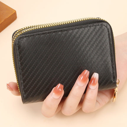 Endaycon Multifunctional Accordion Card Holder Anti-Magnetic Accordion Card Holder Double-Layer Zipper Women's Wallet Large Capacity