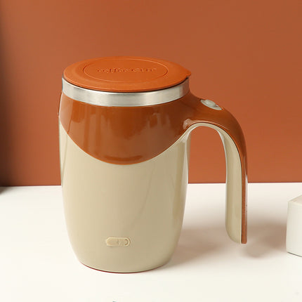 Automatic Mixing Cup Stainless Steel Rechargeable Lazy Coffee Cup Office Brewing Magnetic Rotating Battery Cup