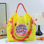 Bright yellow birthday cake (excluding shoulder strap) / Medium