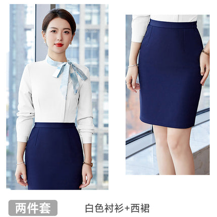 Hotel Reception Work Clothes High-end Chinese Restaurant Hotel Waiter Work Clothes Professional Shirt suit Women