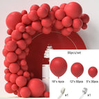 Matte red 86PCS (send glue point ribbon ball chain)