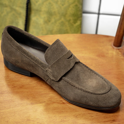 [One piece is also ex-factory price] Business Casual British Fleece Leather Men's Shoes Leather Men's Penny Loafers