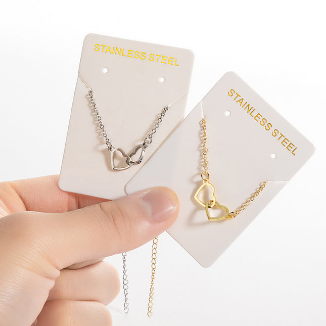 Simple Mini Love Bracelet Women's Fashionable All-match Ins Korean Style Stainless Steel Niche Design Peach Heart Bracelet