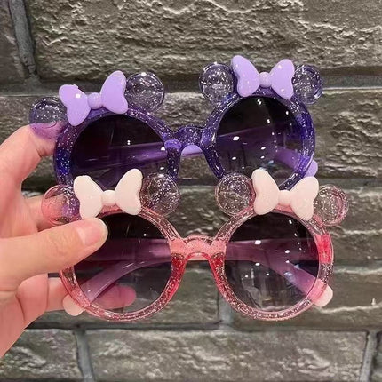 Crystal bow cartoon sunglasses Joker baby cute sunglasses trend children fashion factory wholesale new