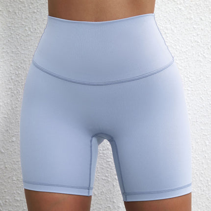 Wholesale Women's Slim Yoga Riding Shorts Sanding High Elastic Sports Fitness Quarterpants Inside Pocket Short