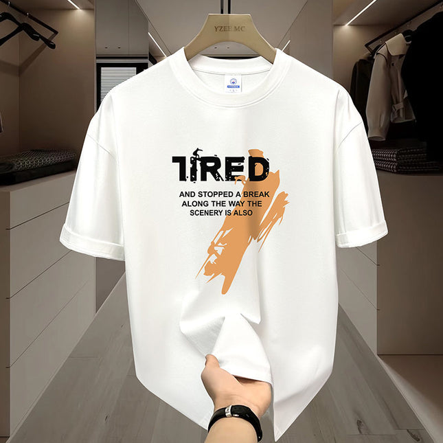 Pure Cotton Short-sleeved T-shirt Men's Casual Loose All-match Summer T-shirt Half-sleeved Base-layer Top for Young Students