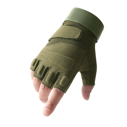 Black Hawk Tactical Half-Finger Gloves Men's Outdoor Sports Mountaineering Fitness Protection Military Fan Special Forces Motorcycle Riding