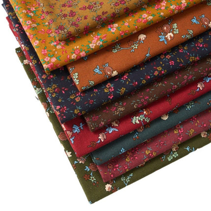 Ethnic Bohemian Fabric Printed Cotton and Linen Small Floral Pastoral Style Clothing Fabric Retro Southeast Asia