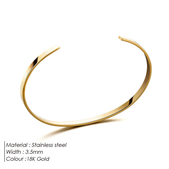 St.Delan Cross-Border Popular Accessories Stainless Steel Bracelet European and American Simple Fashion Open Design Men's Batch