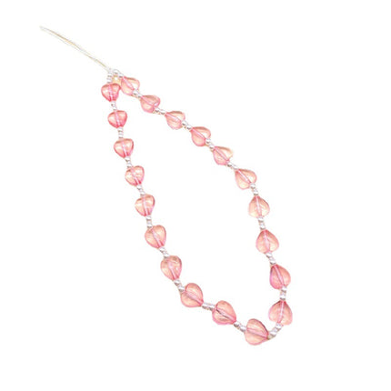 Pink Heart Love Pearl Beaded Mobile Phone Chain Girl's Heart Sweet and Cute Anti-lost Mobile Phone Lanyard Neck