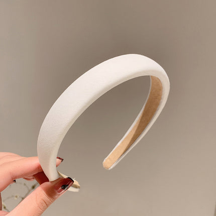 Internet Red Square Explosions Contrast Braid Head Band Wide Edge Non-Slip High-Level Hair Band 2023 New Style Hair Card for Women