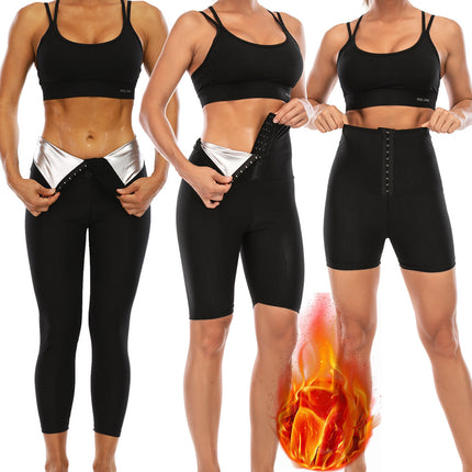 Cross-Border Sweat Pants Yoga Clothes Tight-Fitting High-Waisted Buttoned Waist Shaping Yoga Pants Fitness Sportswear Sweat Pants Women's Butt Lift