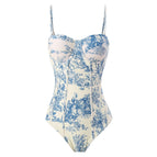 Blue separate swimsuit / S