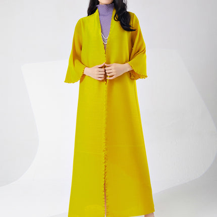 Miyake Fashion Women's High-End Unique Dress Set, Fashionable Gradient Dress, Elegant Two-Piece Set