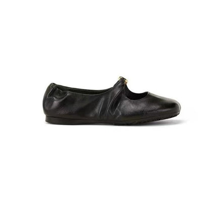 Grape Mom's Same Style Super Soft French Twist Small Gold Buckle Fashionable Apple Head Soft Waxy Goatskin Low-Heeled Shoes for Women Spring & Fall