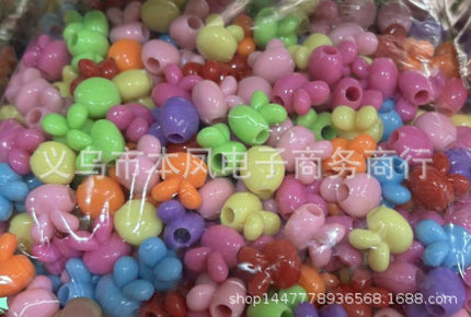 solid color color beads diy bracelet string loose beads material children beaded handmade keychain jewelry accessories
